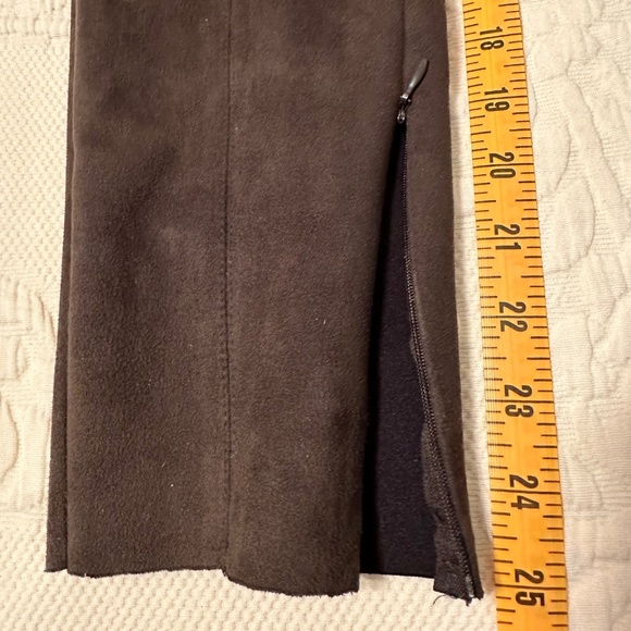Zara Basic Cocoa Faux Suede AnkleZip Pants Medium - Picture 11 of 12